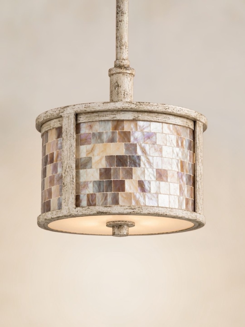 Kichler Hayman Bay 43260DAW Mini Pendant Pen Shell Mosaic Light